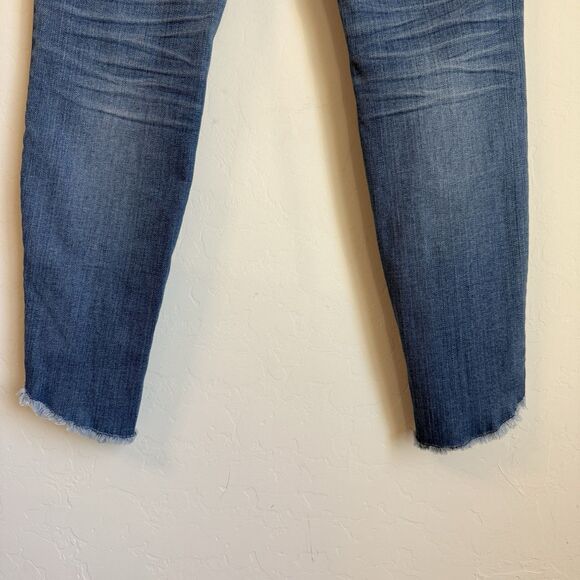 Madewell 10" High Rise Skinny Jeans Tulip Hem Light Blue Distressed Denim Sz 30 - Picture 9 of 10